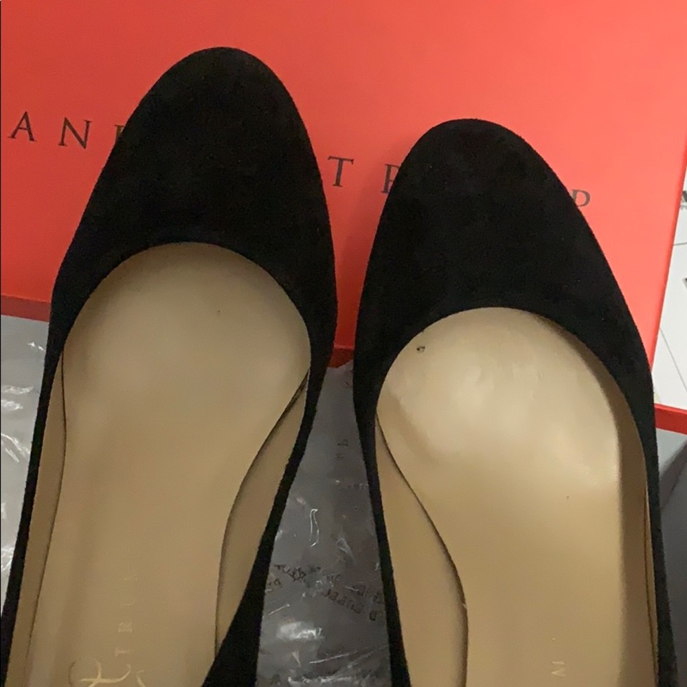 Ivanka trump black suede high heel pumps 8  m